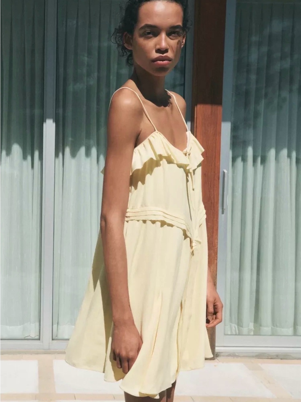💛Zara MINI RUFFLE DRESS ZW COLLECTION - Picture 3 of 7